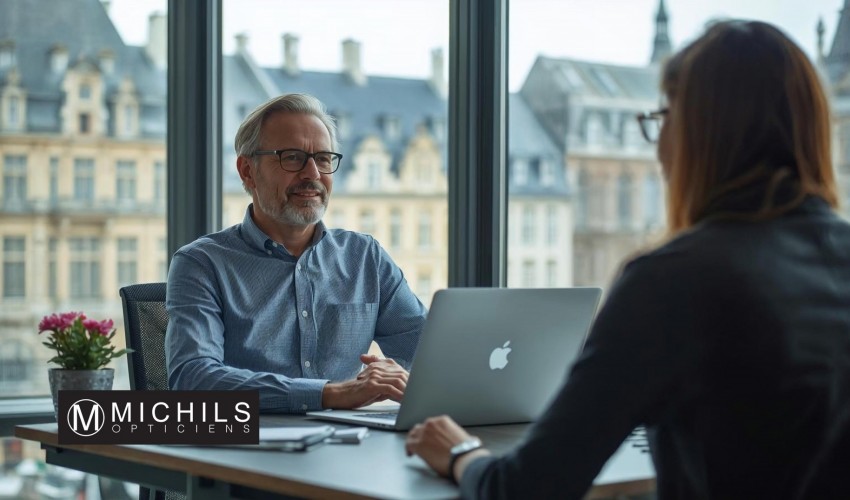 Travaillez mieux, voyez plus clair : découvrez les verres dégressifs chez Michils Opticiens — et jusqu’au 15 décembre, la seconde paire est offerte.